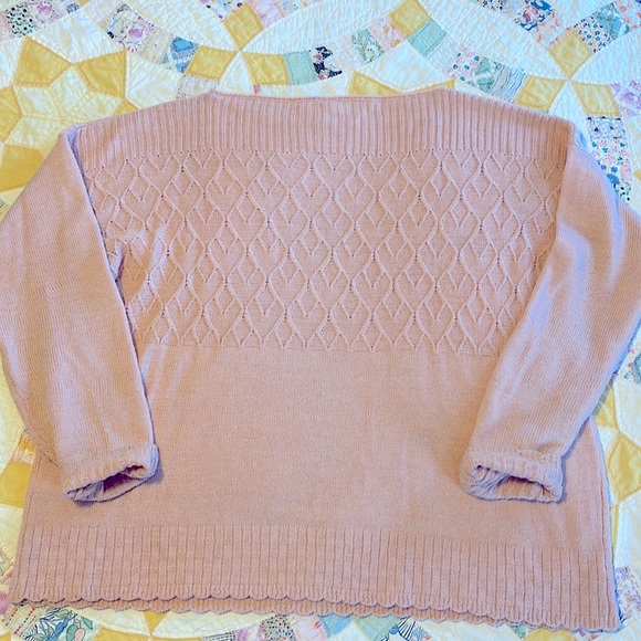 Wool linen sweater with hearts - Picture 2 of 3